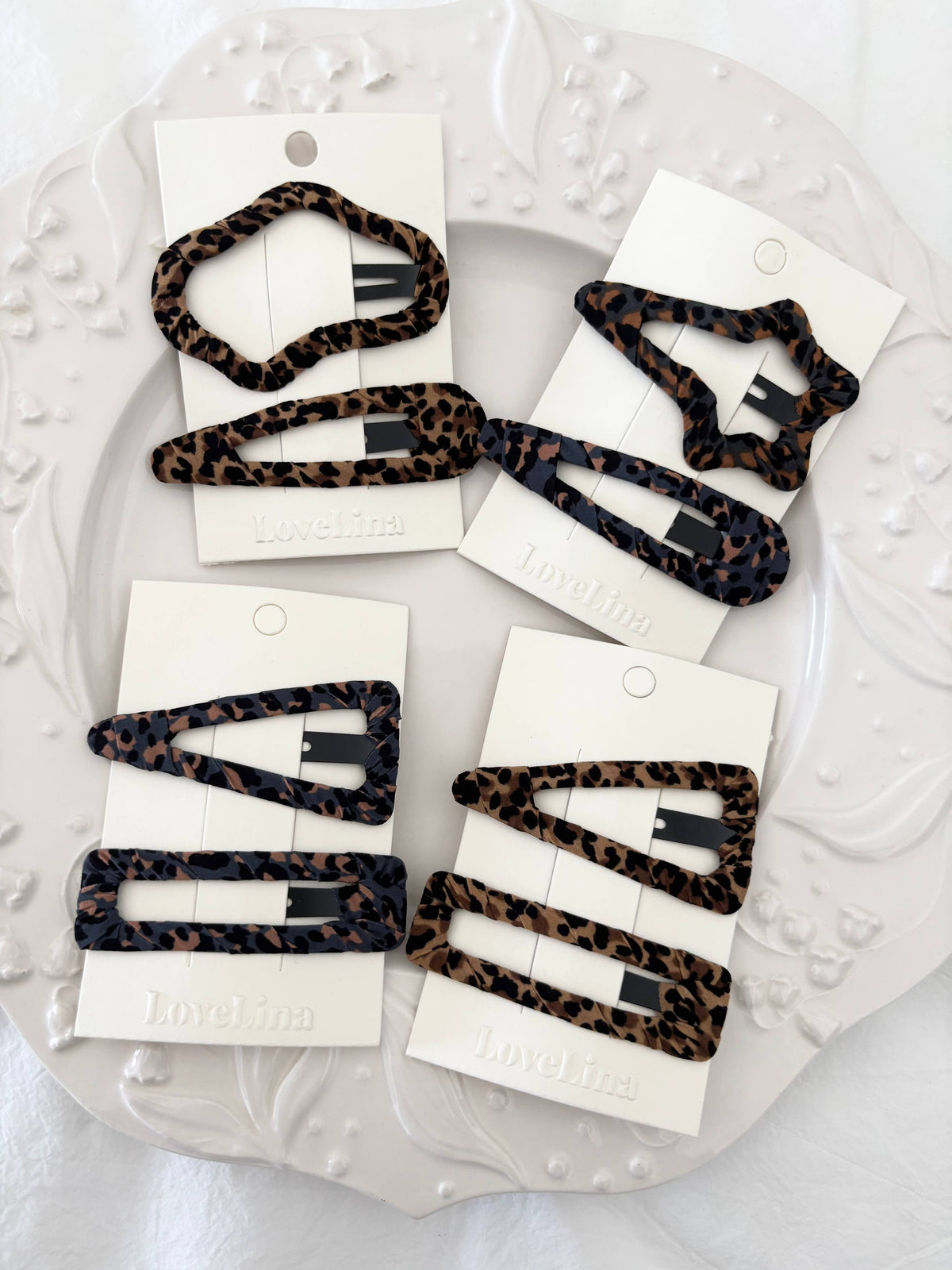 Leopard Print Hair Clip Set