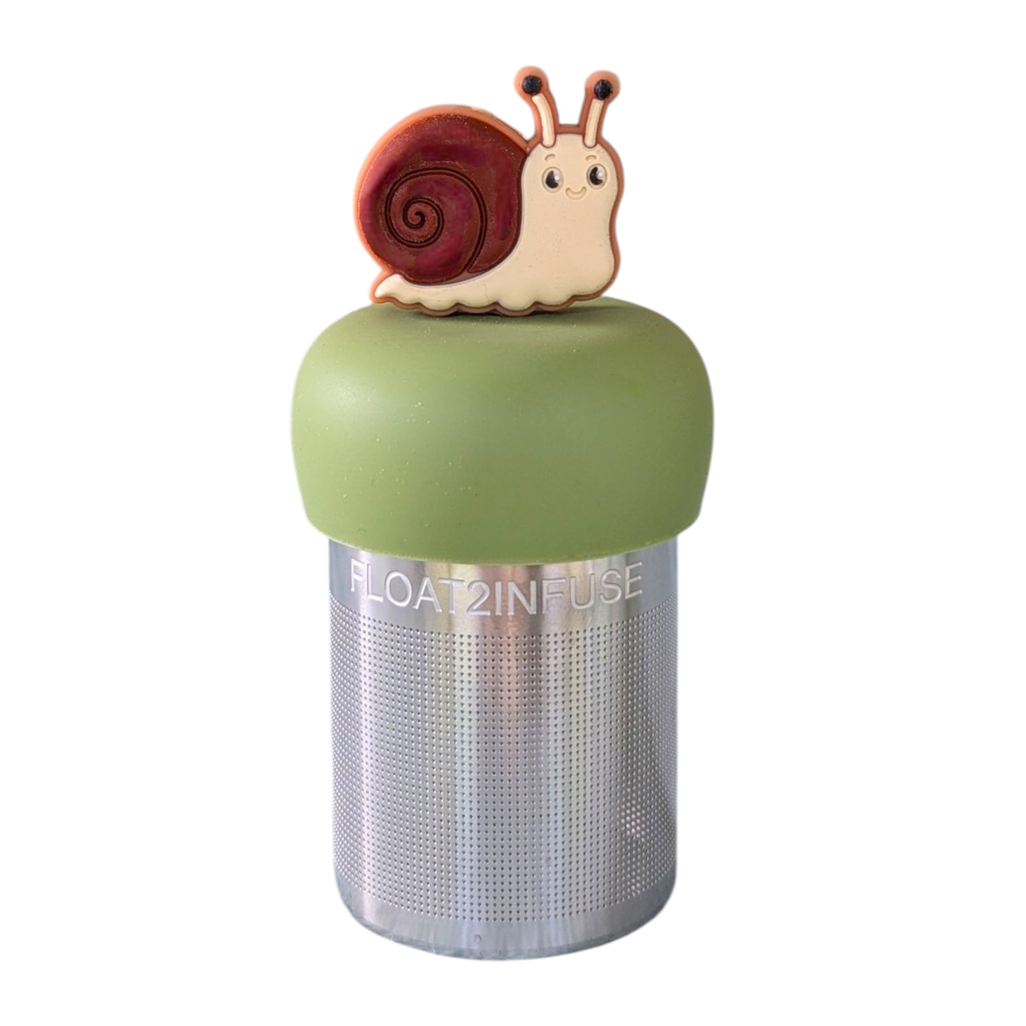 Cute Snail | Floating Tea Infuser | Green Base | Brown