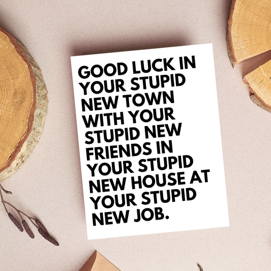 Moving Away Card for Friend, Farewell Gift
