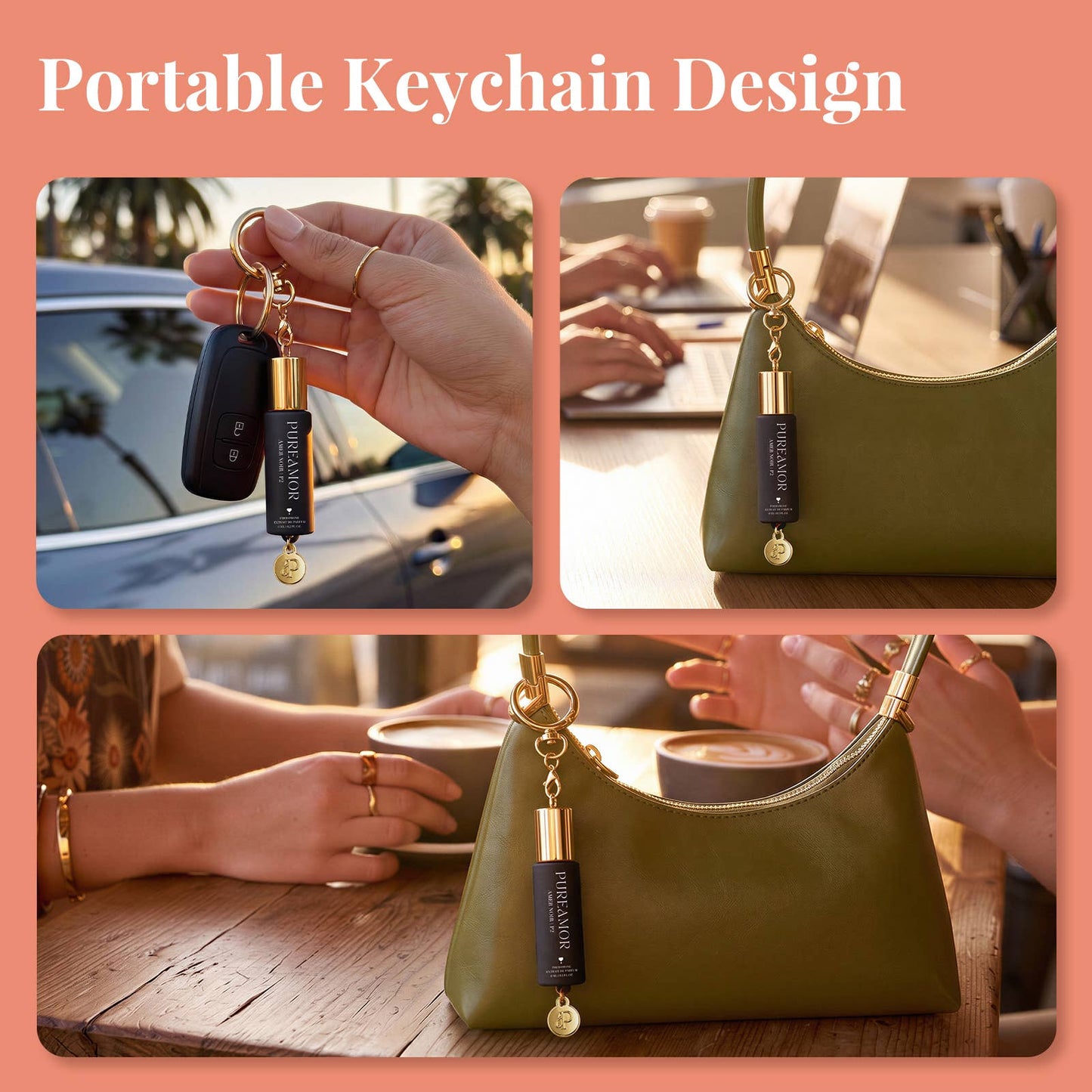 Amber Noir | P2 Pheromone Perfume | 06 ML Keychain Roll on Perfume