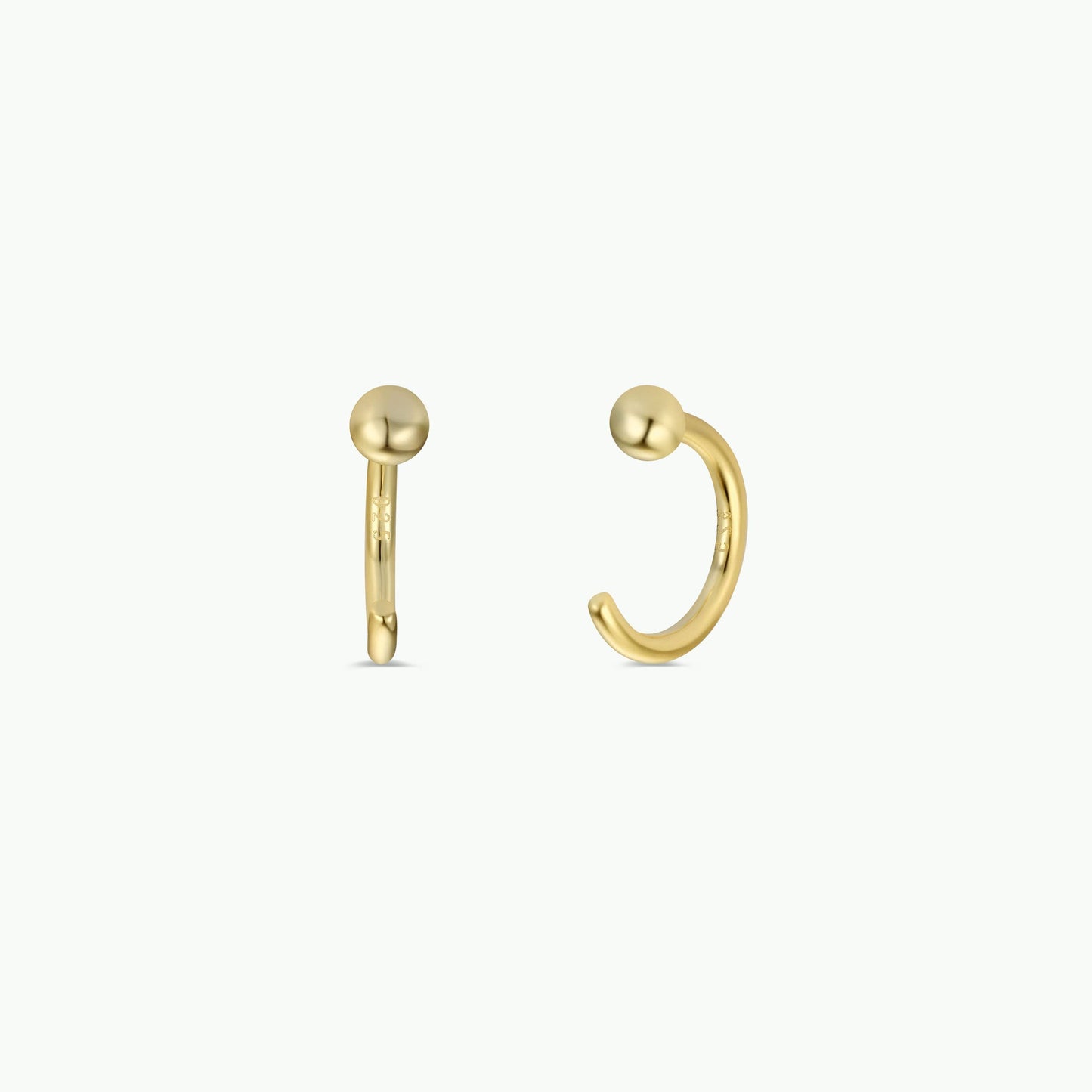 Huggies - Gold Sphere - Gold Earrings