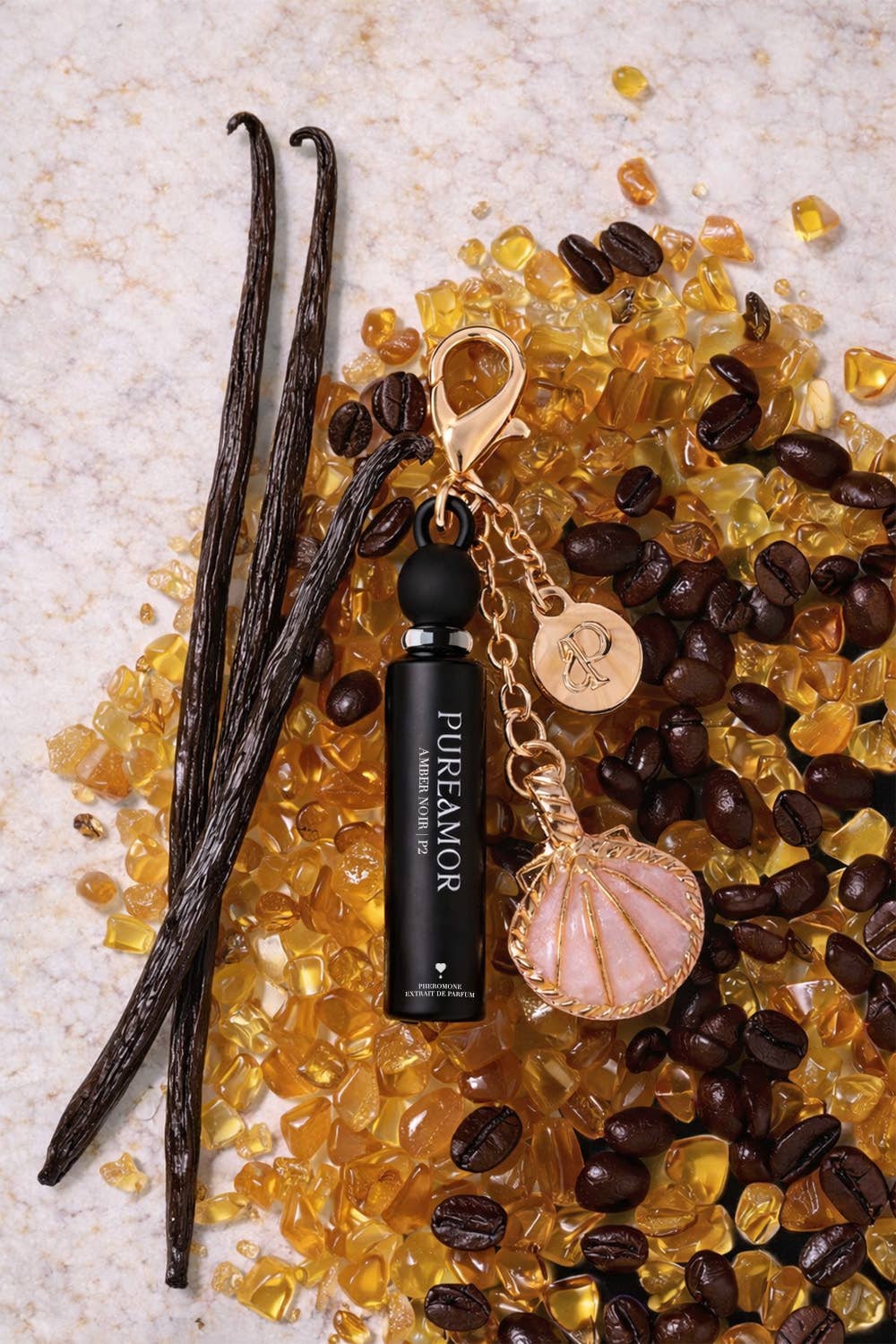 Amber Noir Pheromone Perfume Oil Keychain - 2ml Mini