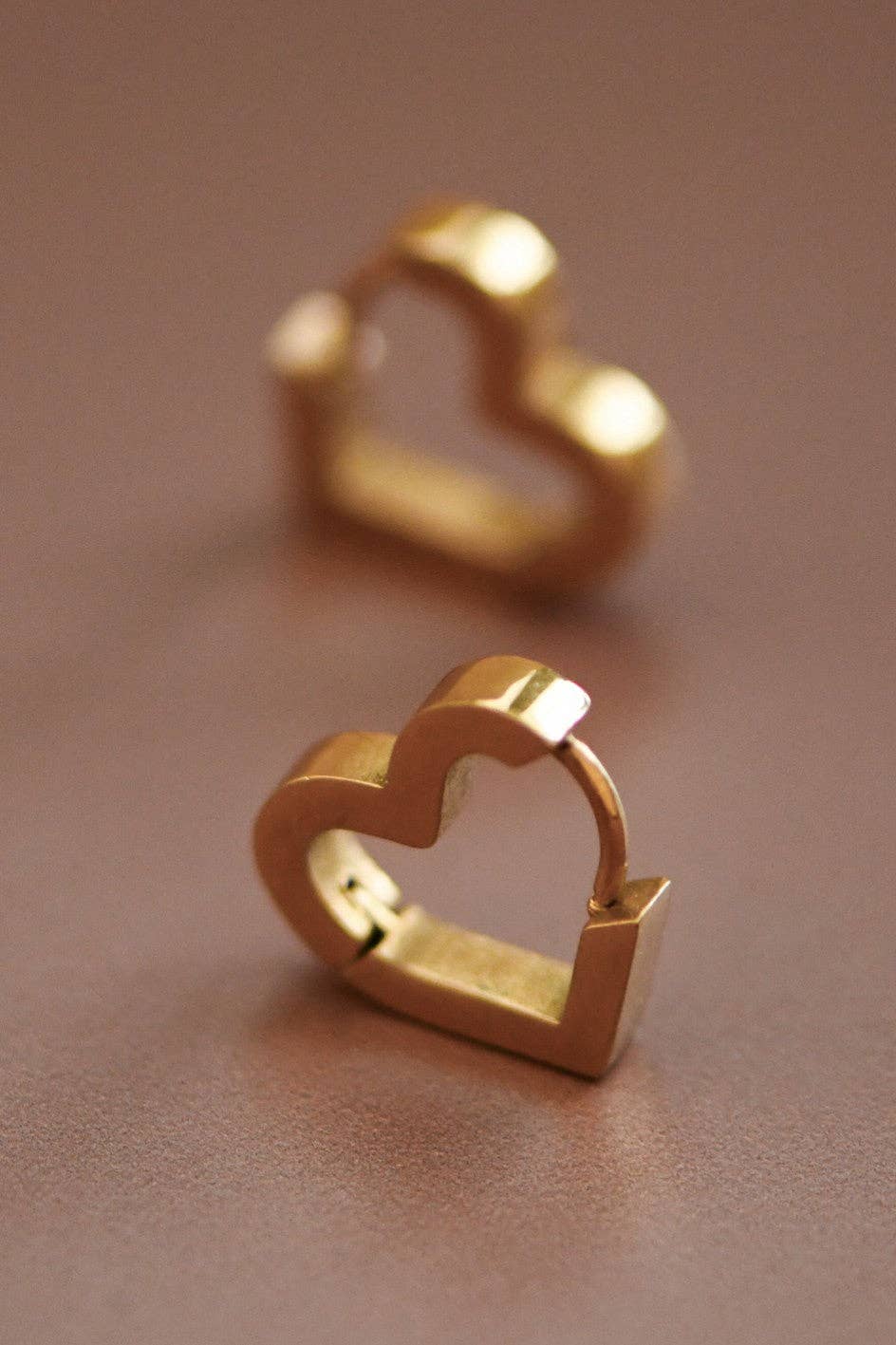 18K Gold Plated Waterproof Stainless Steel Hoop Earrings - 7010