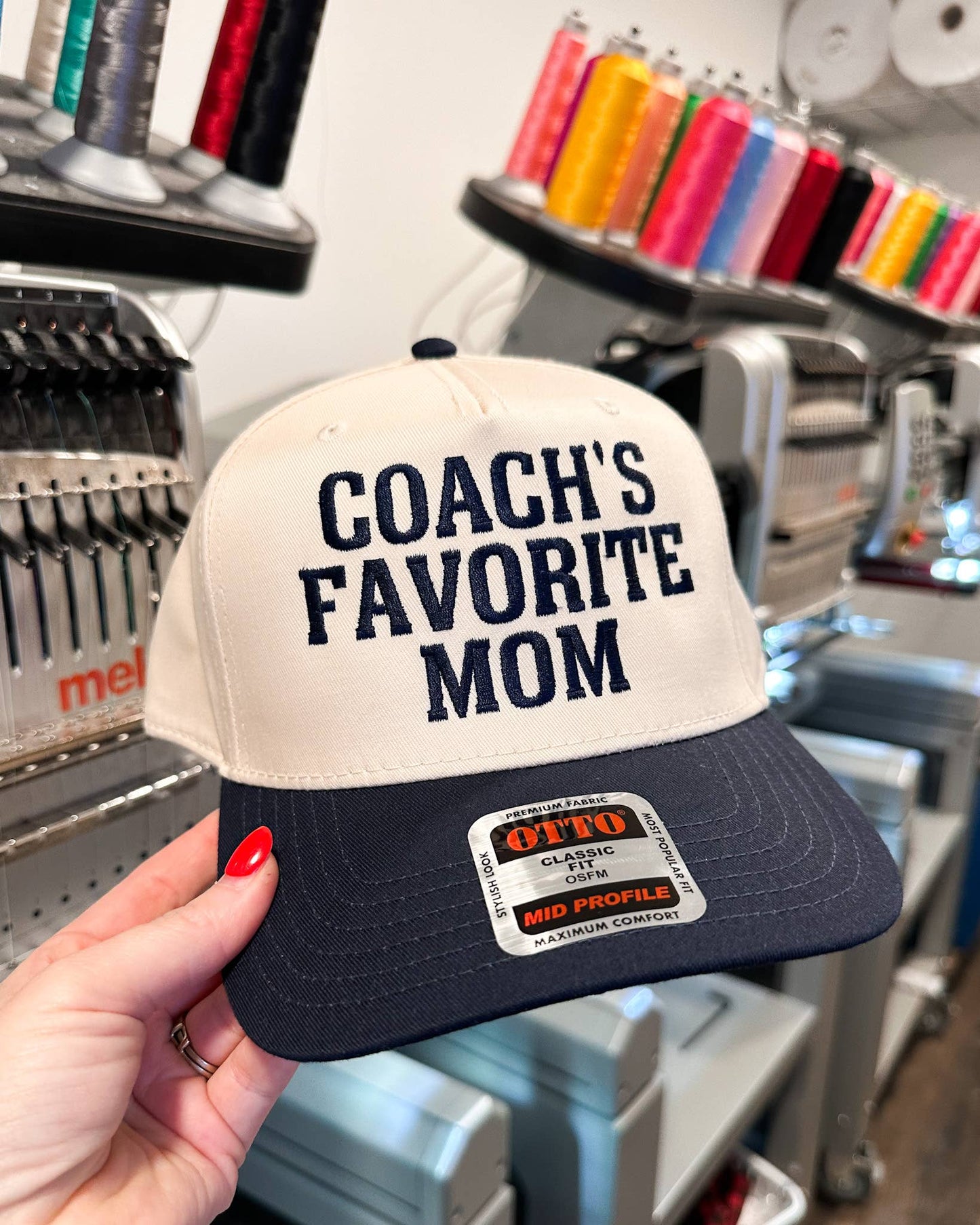 Coach’s Favorite Mom | Embroidered OTTO Trucker Hat
