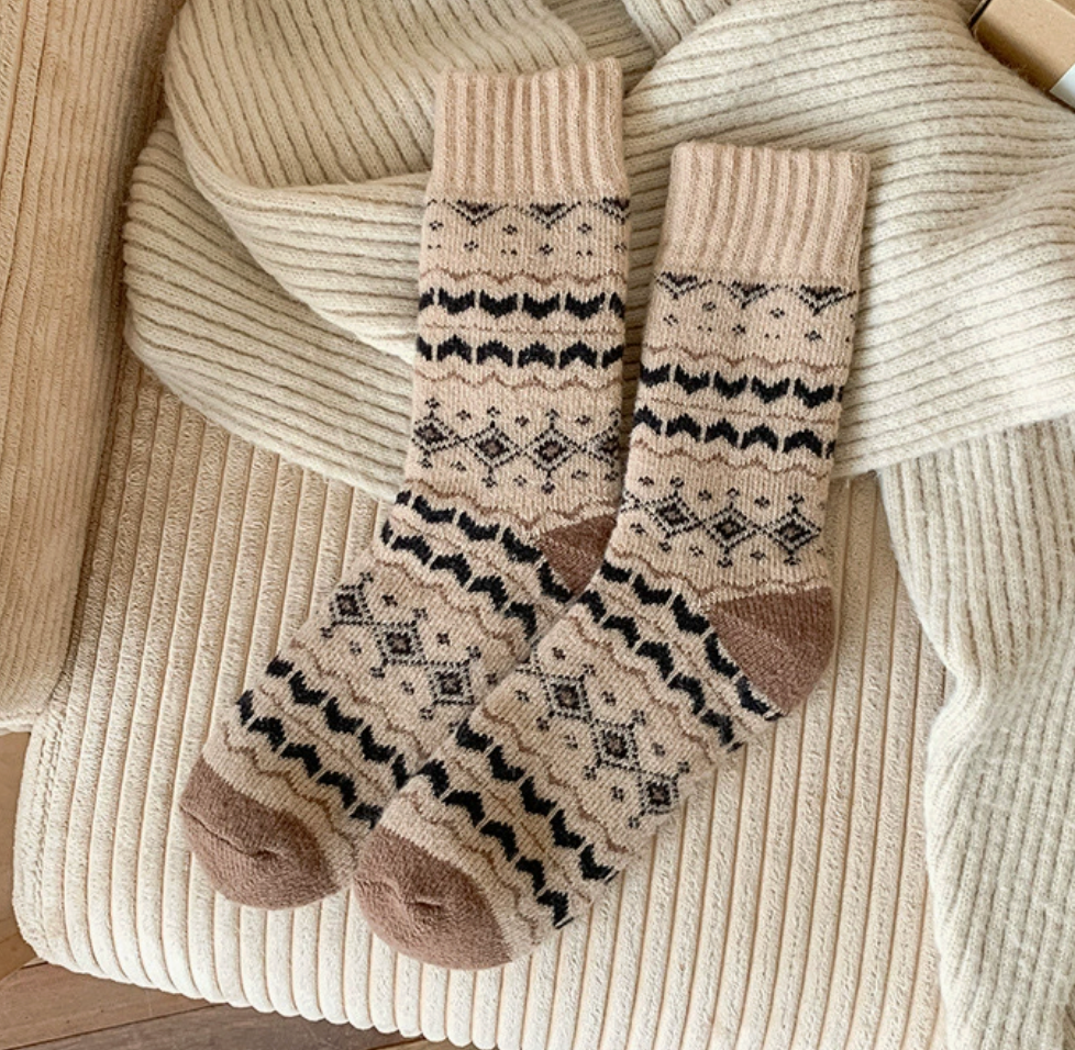Nordic Fair Isle Cozy Socks