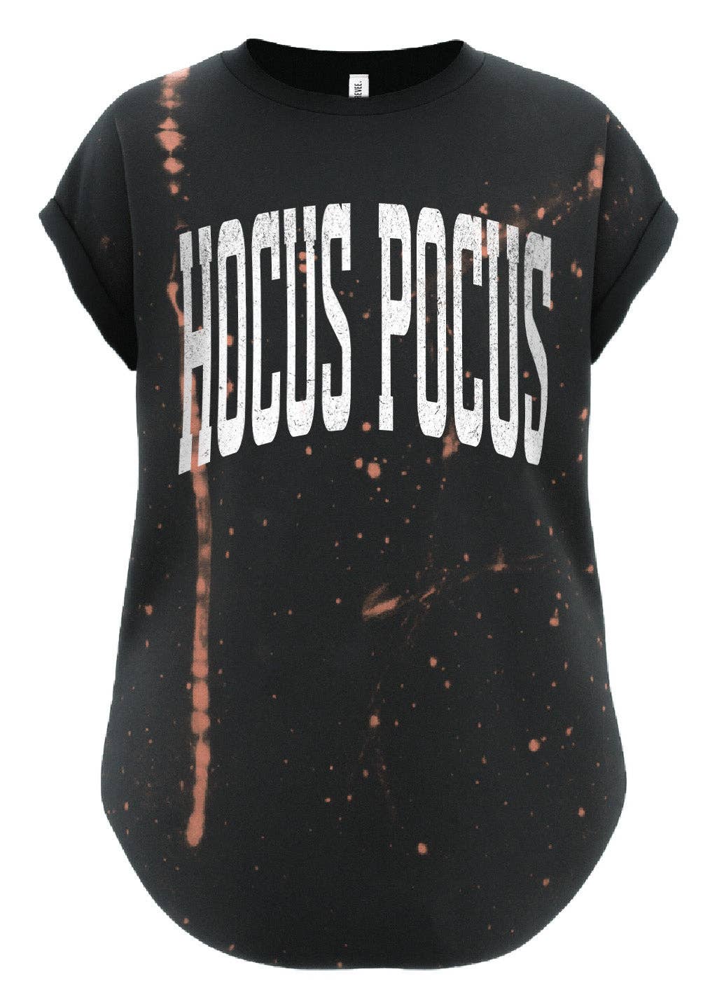 HOCUS POCUS BLEACHED OUT SIDE SLIT TEE