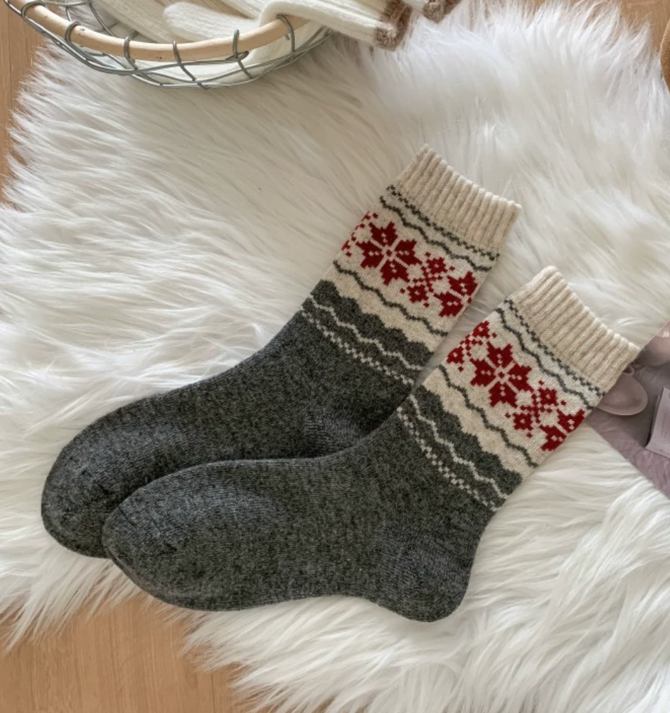 Nordic Winter Knit Socks Cabin Ready