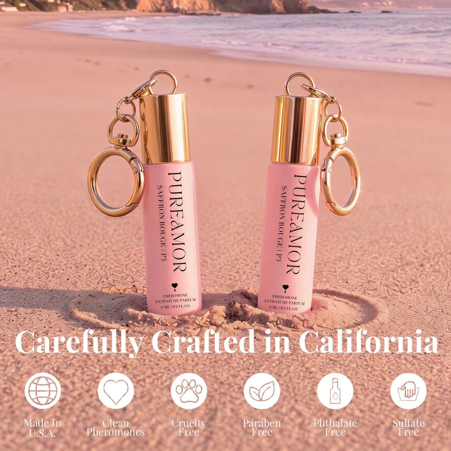Saffron Rouge | P3 Pheromone Perfume | 06 ML Keychain Roll on Perfume