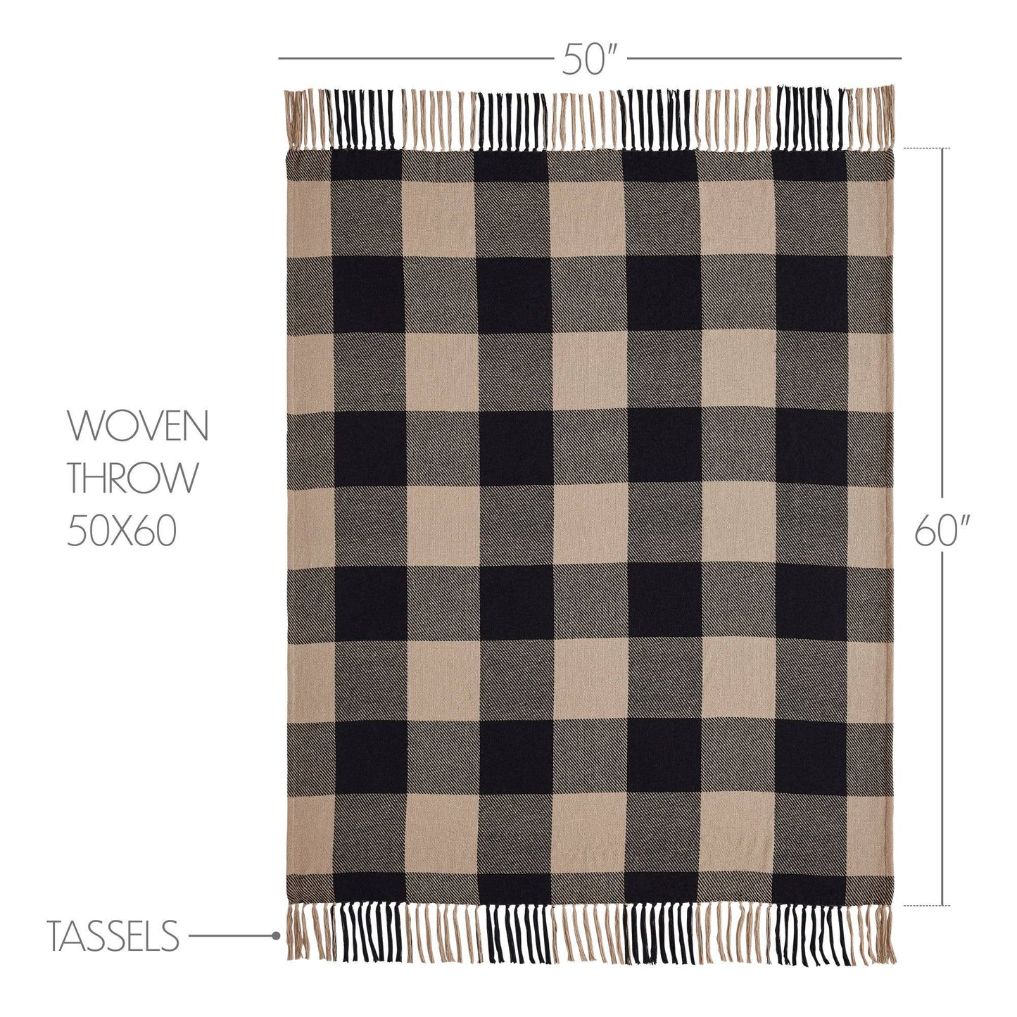 Black Buffalo Check Woven Throw Blanket 50x60