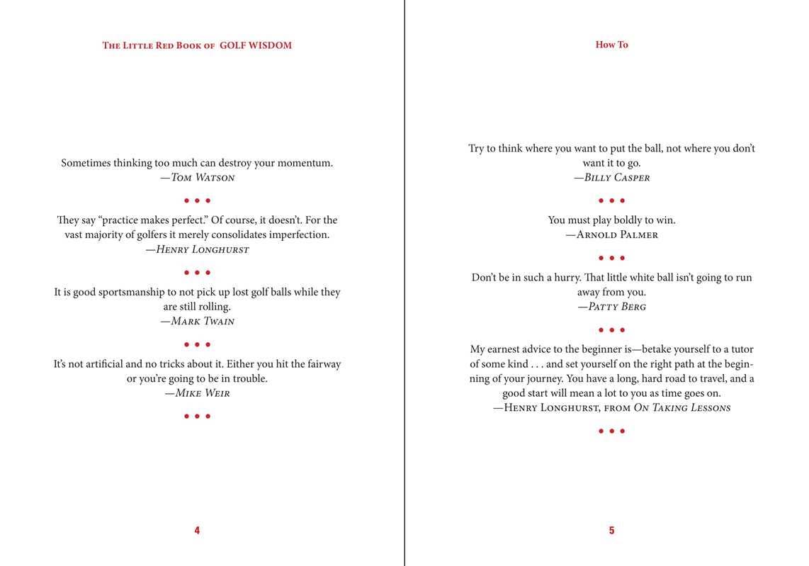 Little Red Book of Golf Wisdom by Niels Aaboe