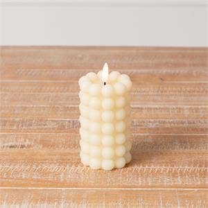 LED Cream Bubble Candle
