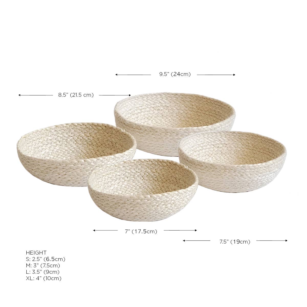 Handwoven Storage Basket • Kata Candy Bowl-White