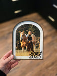 2025 Graduation Photo Frame - Arch Photo With Leather Border