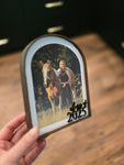 2025 Graduation Photo Frame - Arch Photo With Leather Border