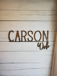 Custom Wood Name Sign