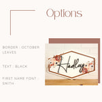 Floral Nursery Name Sign