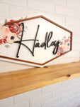 Floral Nursery Name Sign
