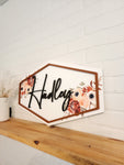 Floral Nursery Name Sign